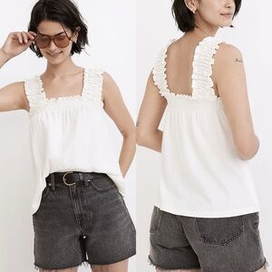 Madewell Knit Lightspun Ruched-Strap Top